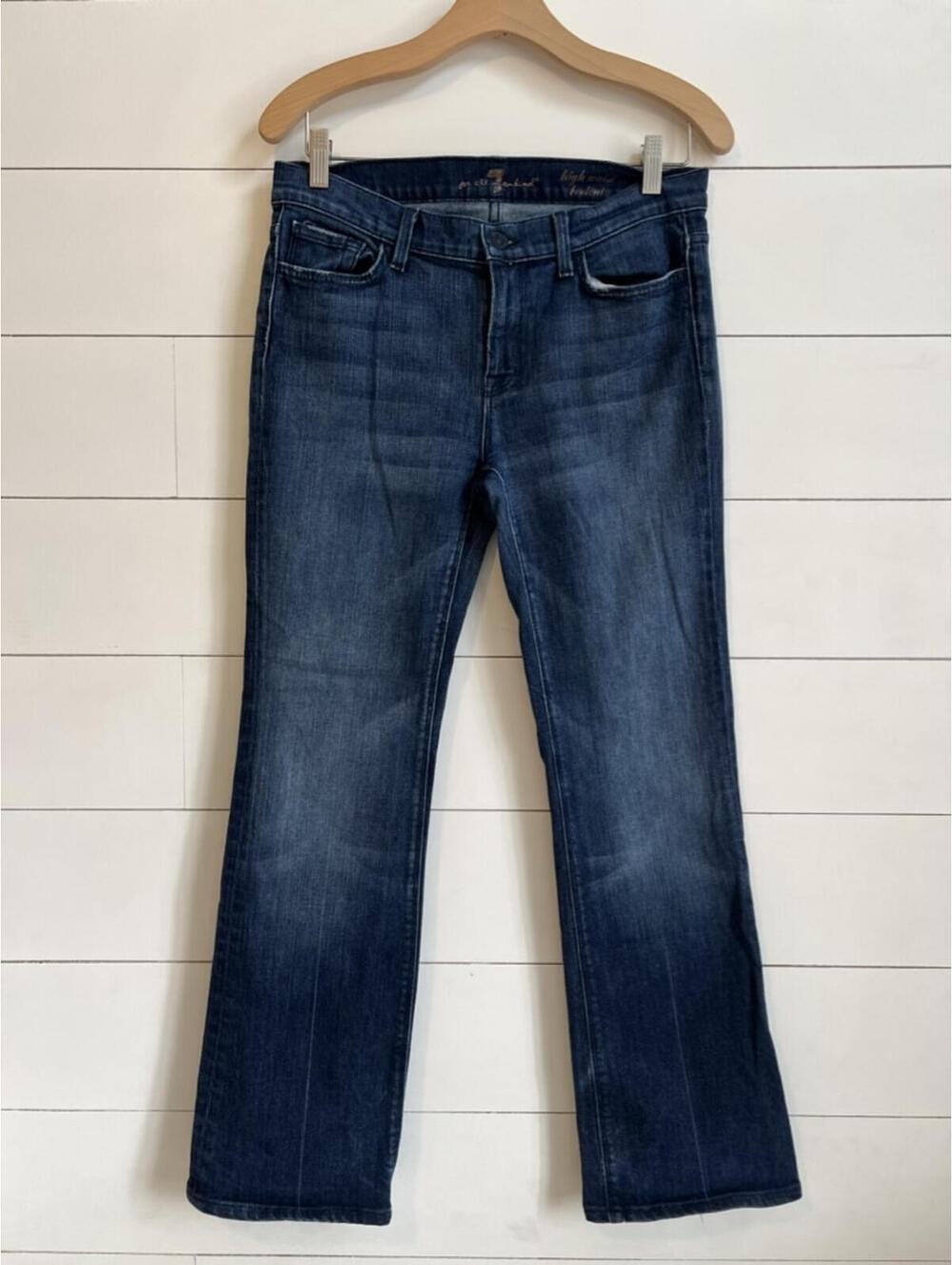7 for All Mankind Women's High Waisted Bootcut Jeans size 30 Boho Western Luxury